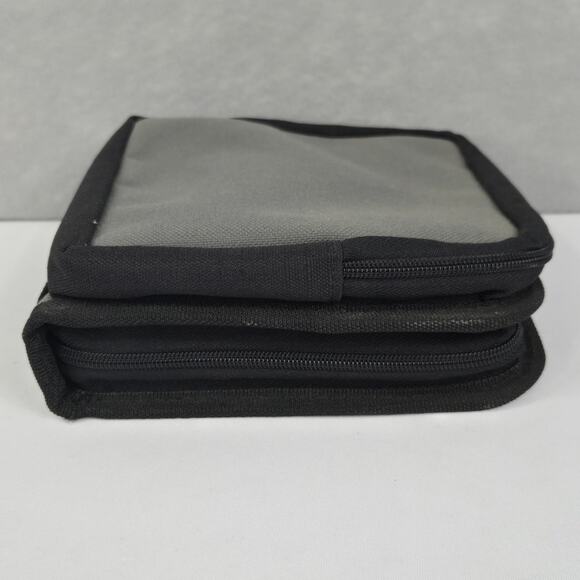 DVD/CD Soft Canvas Zippered Storage Case Soft Sleeve Holder for 24 DVD's or CD's - Picture 4 of 9